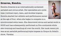 Interested in the circus arts? Meet acclaimed aerialist Kendra Greaves!